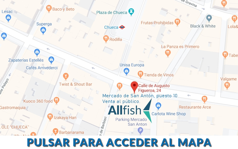 Mapa puesto Allfish en mercado San Antón